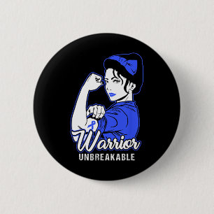 Badge Rond 5 Cm Chemise guerrière du cancer du côlon Chirt Cancer 