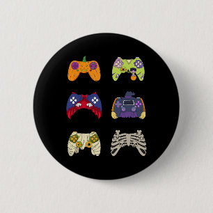 Badge Rond 5 Cm Chemise Halloween Garçons Squelette Zombie Jeux Co