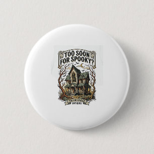 Badge Rond 5 Cm Chemise Halloween précoce Design de maison hantée