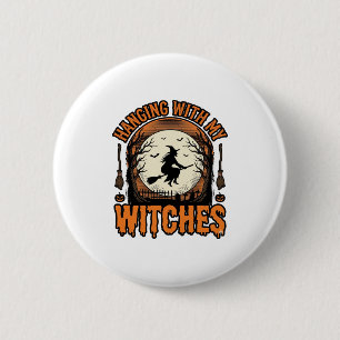 Badge Rond 5 Cm Chemise Halloween Vintage Accrochage Avec Mes Sorc