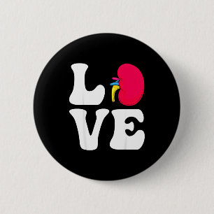 Badge Rond 5 Cm Chemise Infirmière en Néphrologie Saint-Valentin D