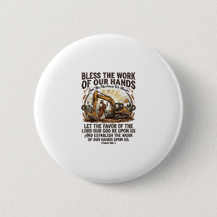 Badge Rond 5 Cm Chemise Jésus Mécanicien Diesel Équipement Lourd F