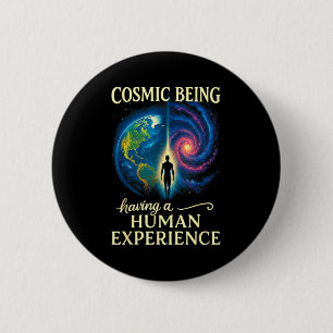 Badge Rond 5 Cm Chemise Métaphysique Spirituel Cosmique Ayant Huma