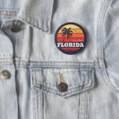 Badge Rond 5 Cm chemise miami beach florida (En situation)