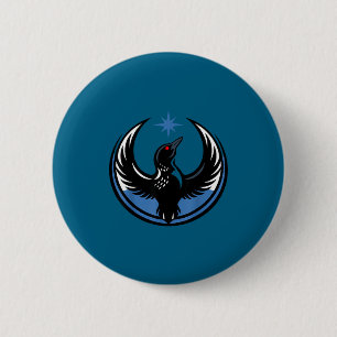 Badge Rond 5 Cm Chemise Minnesota Rebel Loon Mn État