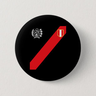 Badge Rond 5 Cm Chemise Pérou Drapeau Péruvien Escudo Rétro Inspir
