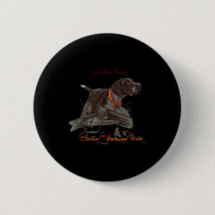 Badge Rond 5 Cm Chemise pointeur germanique à cheveux courts. Né H