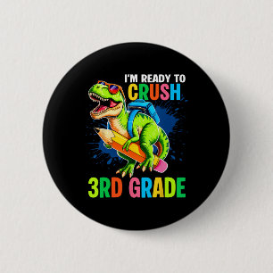 Badge Rond 5 Cm Chemise premier jour de 3e année garçons dinosaure