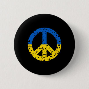 Badge Rond 5 Cm Chemise Signe de Paix Ukraine Vintage Rétro F