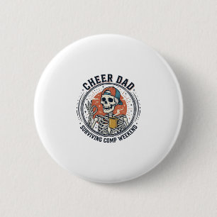 Badge Rond 5 Cm Chemise squelette de week-end de compétition survi