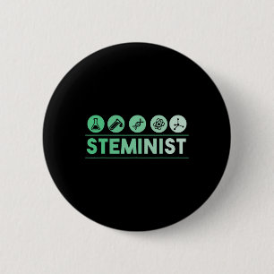 Badge Rond 5 Cm Chemise Stéménite Marche Pour Le Jour des terres S
