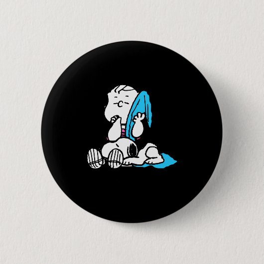 Badge Rond 5 Cm Chemise T Linus Peanuts (Devant)