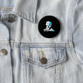 Badge Rond 5 Cm Chemise T Linus Peanuts (En situation)