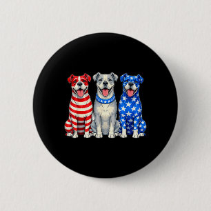 Badge Rond 5 Cm Chemise Terre du Pitbull T-Shirt Chien Patriotique