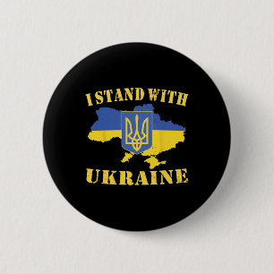 Badge Rond 5 Cm Chemise Ukraine Je suis avec l'Ukraine Drapeau ukr