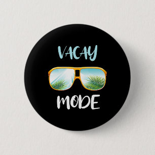 Badge Rond 5 Cm Chemise Vacay Mode Palm Sungles Plage Été Va