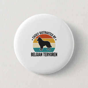 Badge Rond 5 Cm Chemise vintage pour amateur de Tervuren belge_1