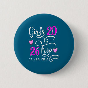 Badge Rond 5 Cm Chemise Voyage Costa Rica Vacances Plage