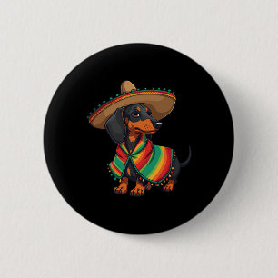 Badge Rond 5 Cm Chemises Cinco De Mayo pour amateur de chien drôle