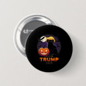 Badge Rond 5 Cm Chemises de chat Trump Chat noir Costume d'Hallowe (Devant & derrière)
