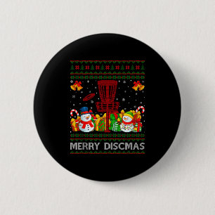 Badge Rond 5 Cm Chemises de Noël Laides Merry Discmas Drôles de Di