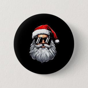 Badge Rond 5 Cm Chemises de Noël pour hommes avec visage de Santa 