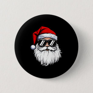 Badge Rond 5 Cm Chemises de Noël pour hommes avec visage de Santa