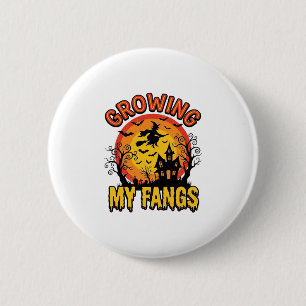 Badge Rond 5 Cm Chemises de vampire de Halloween vintage qui pouss