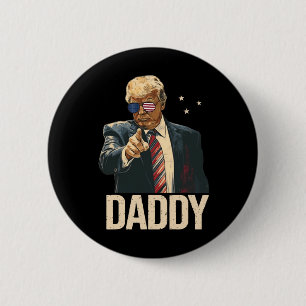 Badge Rond 5 Cm Chemises Drôles Trump Papa Est à La Maison Pour Ho