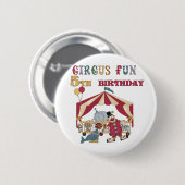 Badge Rond 5 Cm Chemises et cadeaux Circus 5th Birthday (Devant & derrière)