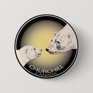 Badge Rond 5 Cm Chemises et cadeaux d'art d'ours blanc de