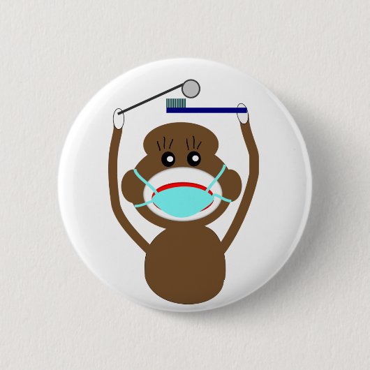 Badge Rond 5 Cm Chemises et cadeaux de singe de chaussette de (Devant)