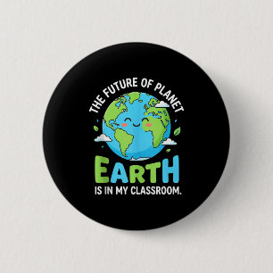 Badge Rond 5 Cm Chemises jour de la terre pour les enseignants cla