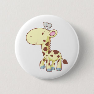 Badge Rond 5 Cm Chemises mignonnes de girafe de bébé de bande