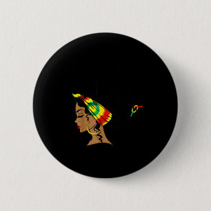 Badge Rond 5 Cm Cher artwork de fille noire afro-reine