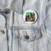 Badge Rond 5 Cm Cher Père Noël (En situation)