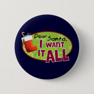 Badge Rond 5 Cm Cher Père Noël Button