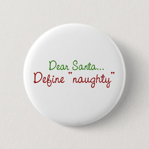 Badge Rond 5 Cm Cher Père Noël définir vilain