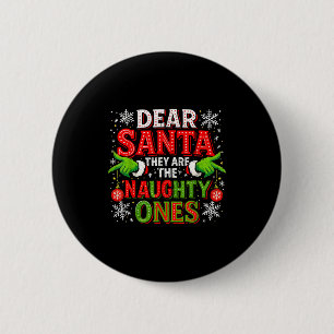 Badge Rond 5 Cm Cher Père Noël Ils Sont Les Vilains Noël 