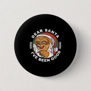 Badge Rond 5 Cm Cher Père Noël, j'ai été sage Citation Klaus Raton