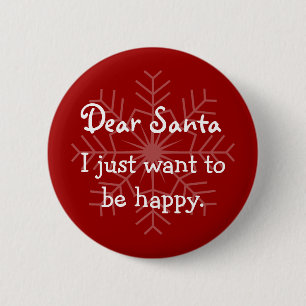 Badge Rond 5 Cm Cher Père Noël, je peux vous expliquer