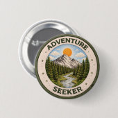Badge Rond 5 Cm Chercheur d'aventure (Devant & derrière)