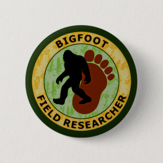 Badge Rond 5 Cm Chercheur de champ de Bigfoot