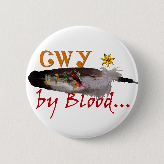 Badge Rond 5 Cm Cherokee par sang (Devant)