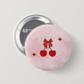 Badge Rond 5 Cm Cherry (Devant & derrière)