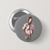 Badge Rond 5 Cm Cherry Blossom (Devant & derrière)
