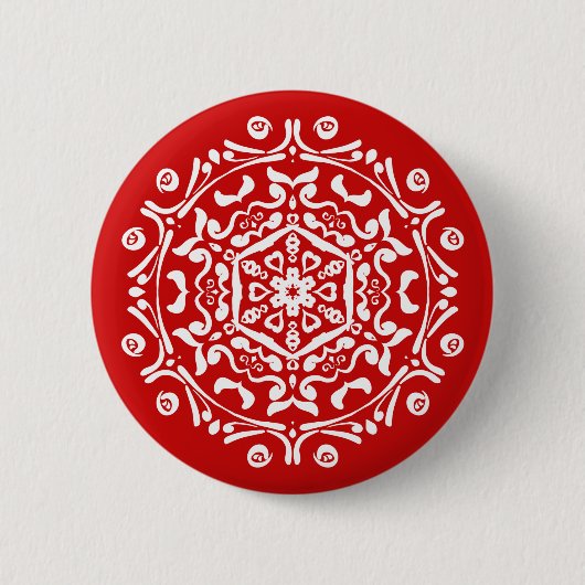 Badge Rond 5 Cm Cherry Mandala (Devant)