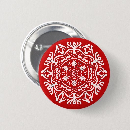 Badge Rond 5 Cm Cherry Mandala (Devant & derrière)