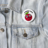 Badge Rond 5 Cm Cherry Pick Funny Fruit Pun (En situation)