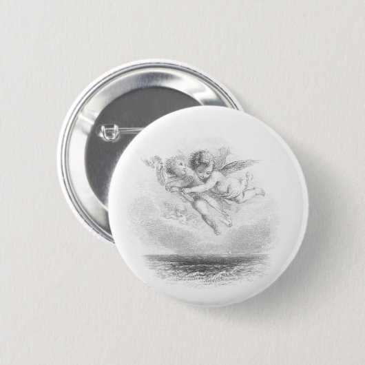 Badge Rond 5 Cm Cherubs (Devant & derrière)